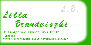 lilla brandeiszki business card